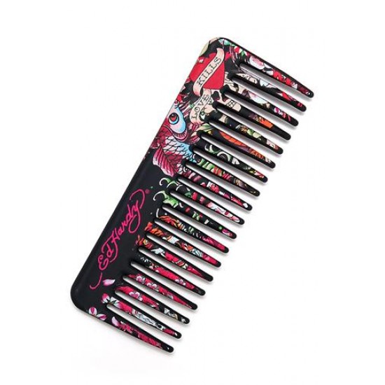 Hot Ed Hardy EH Collage Large Comb