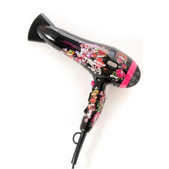 Hot Ed Hardy Vintage Tattoo Collage Professional Hair Dryer