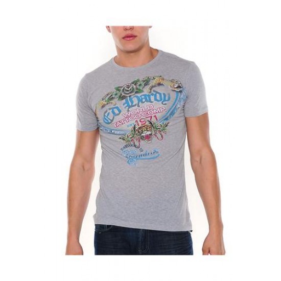 Hot Ed Hardy EH Running Tiger Specialty Tee