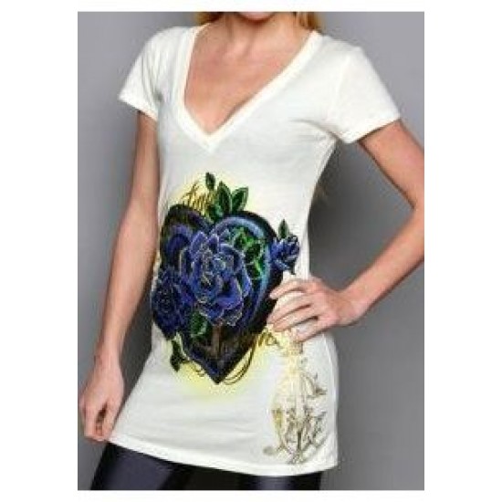 Hot Christan Audigier CA Women Tees,free delivery Ed Hardy T Shirts