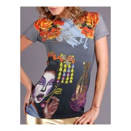 Hot Christan Audigier CA Women Tees,Best Prices Ed Hardy T Shirts